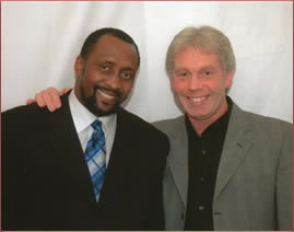 Martyn pictured recently with the legendary Tommy Hearns
