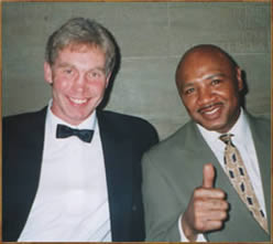 Martyn with Marvin Hagler